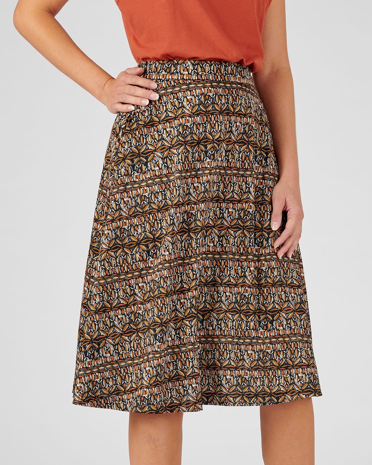 Jupe maille crêpe stretch