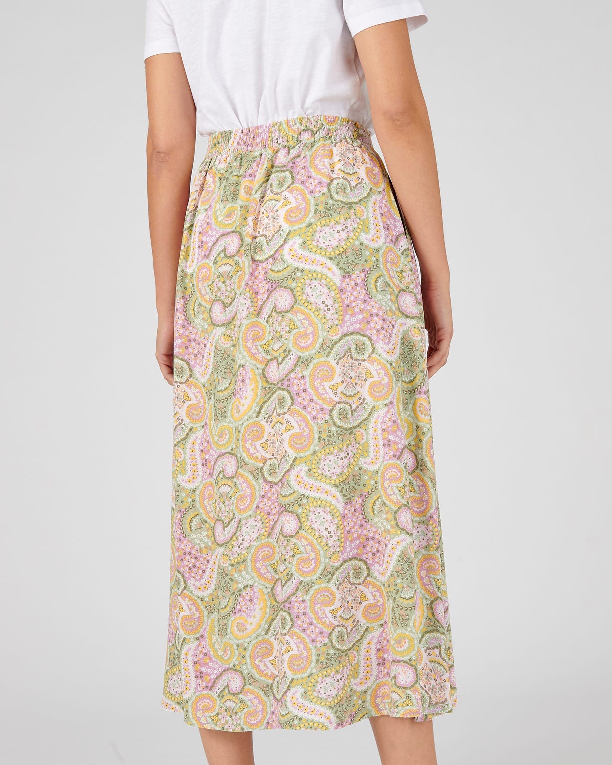 Jupe évasée boutonnée