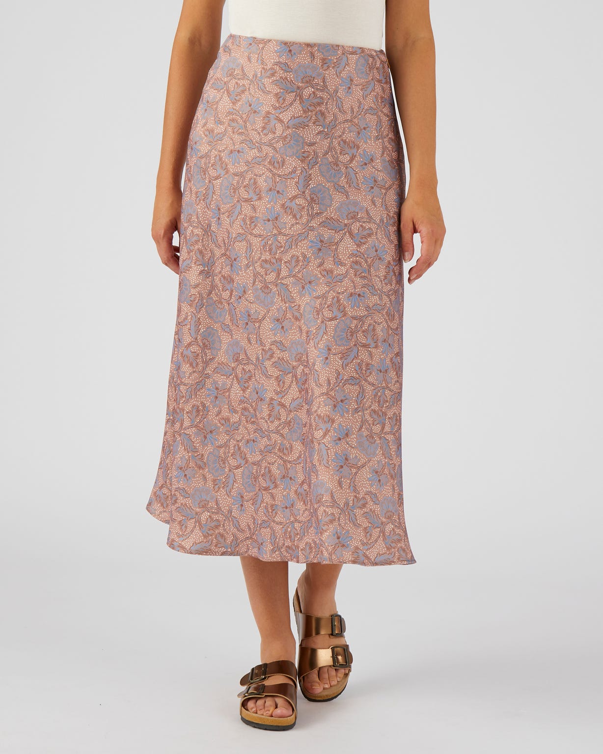 Jupe satinée imprimée