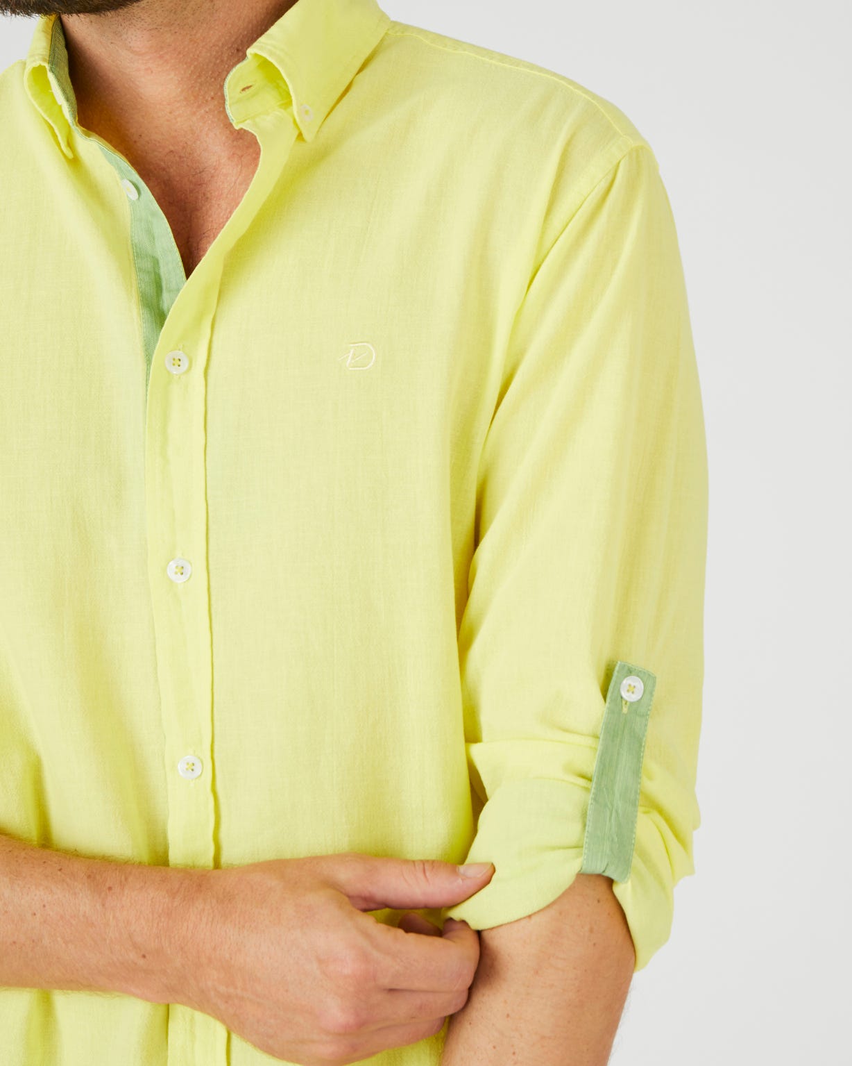 Chemise ample coton/lin, manches longues