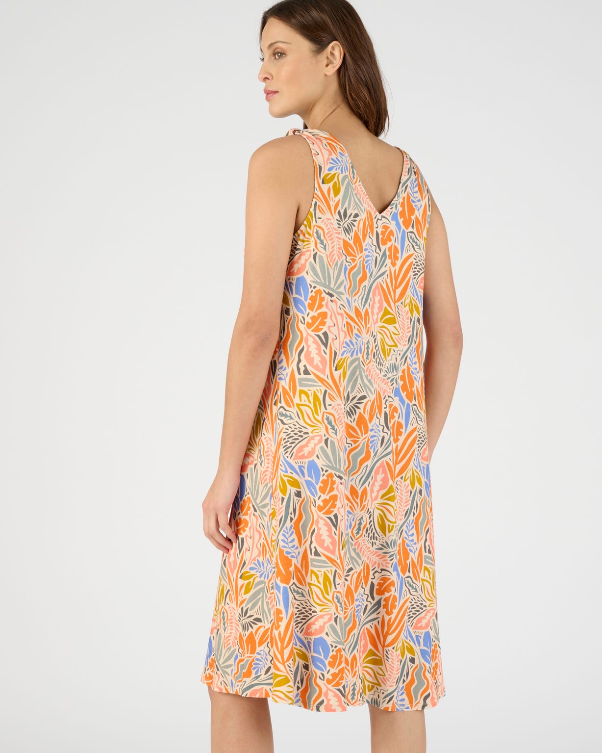 Robe tropicale maille stretch