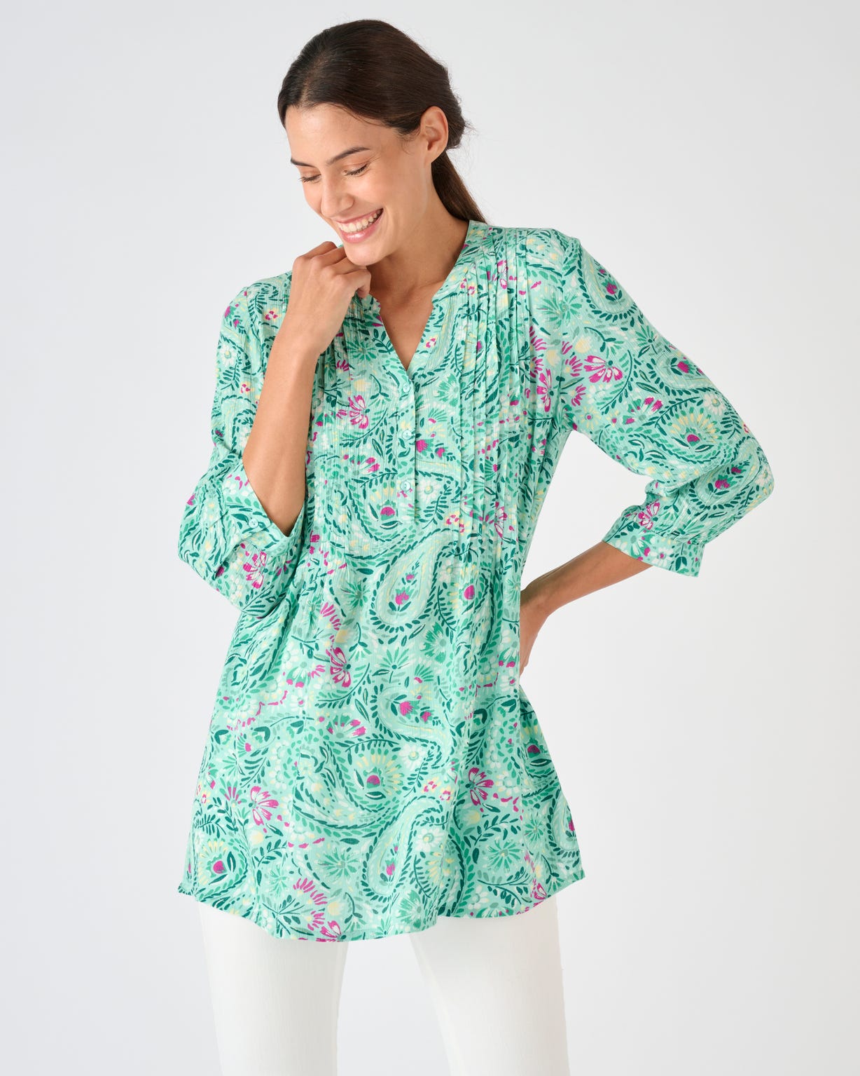 Tunique créponnée pure viscose