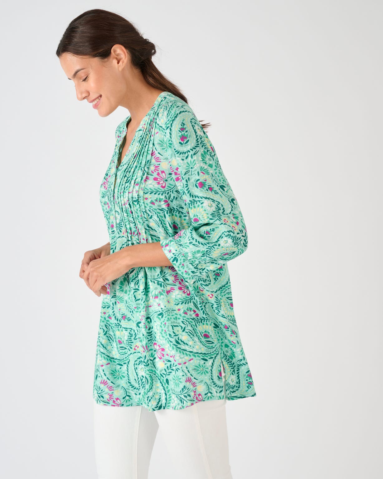 Tunique créponnée pure viscose