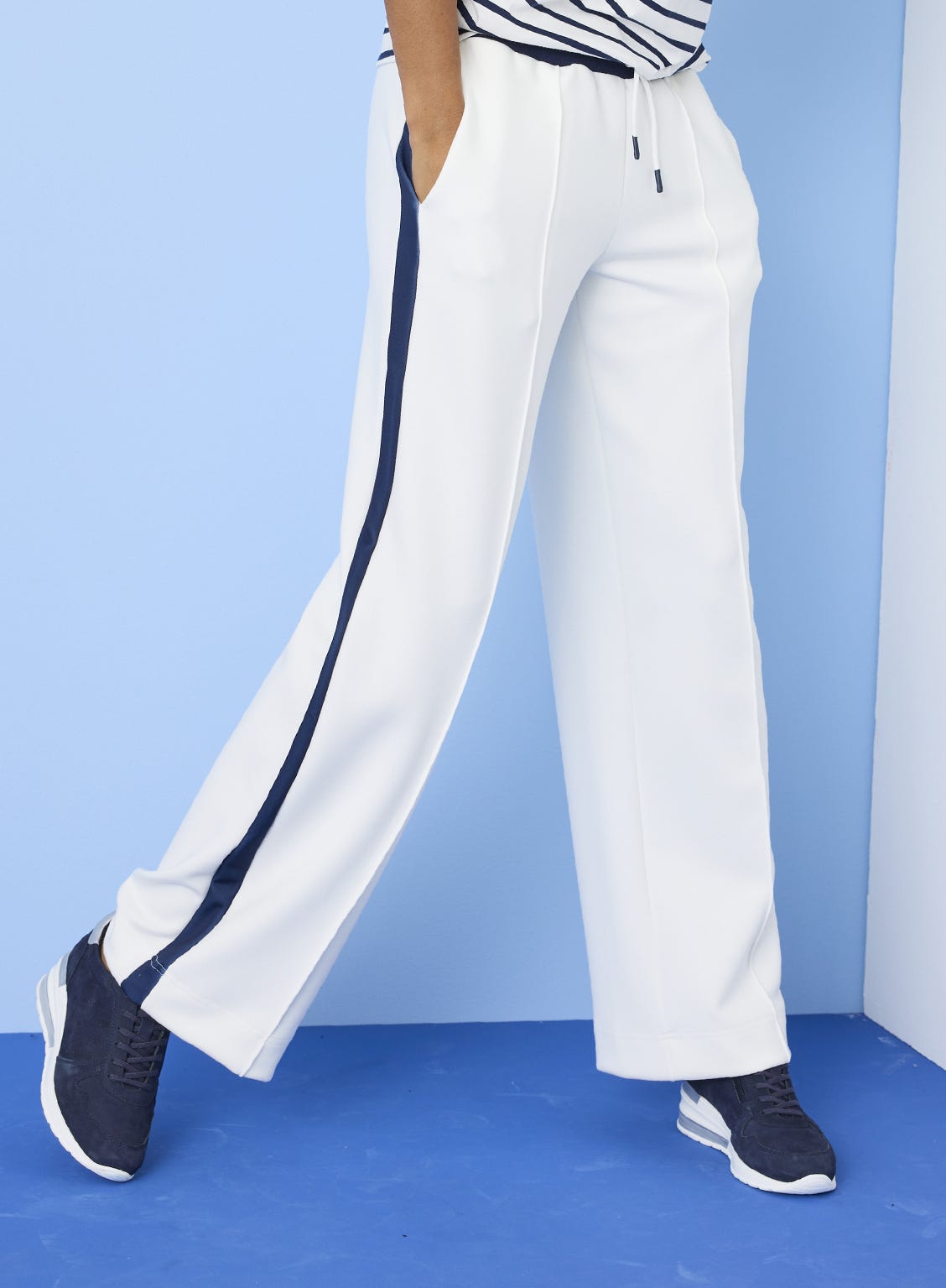 Pantalon large sport-chic