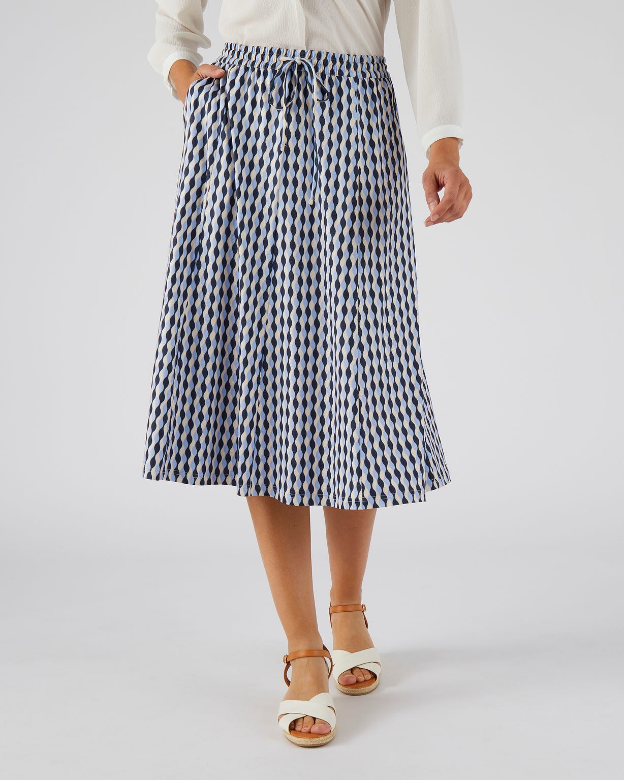 Jupe maille chaude graphique