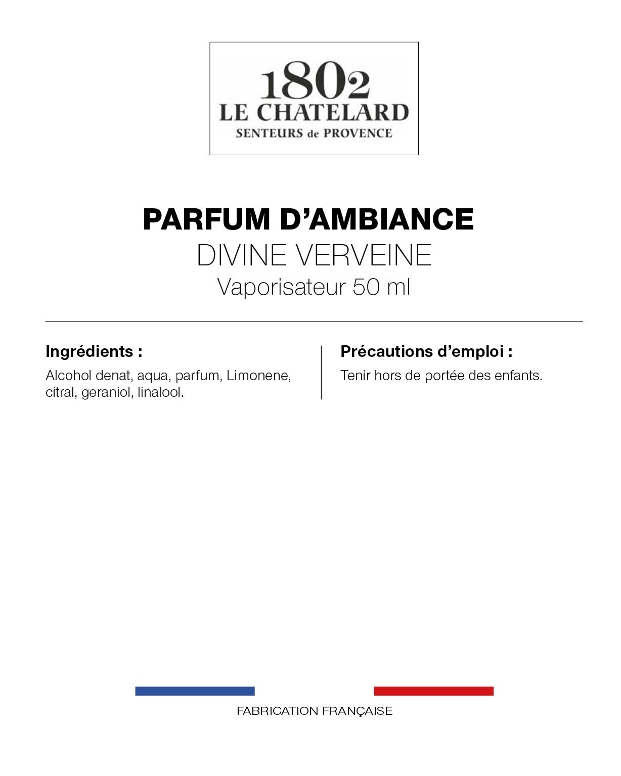 Parfum d'ambiance Le Chatelard 1802