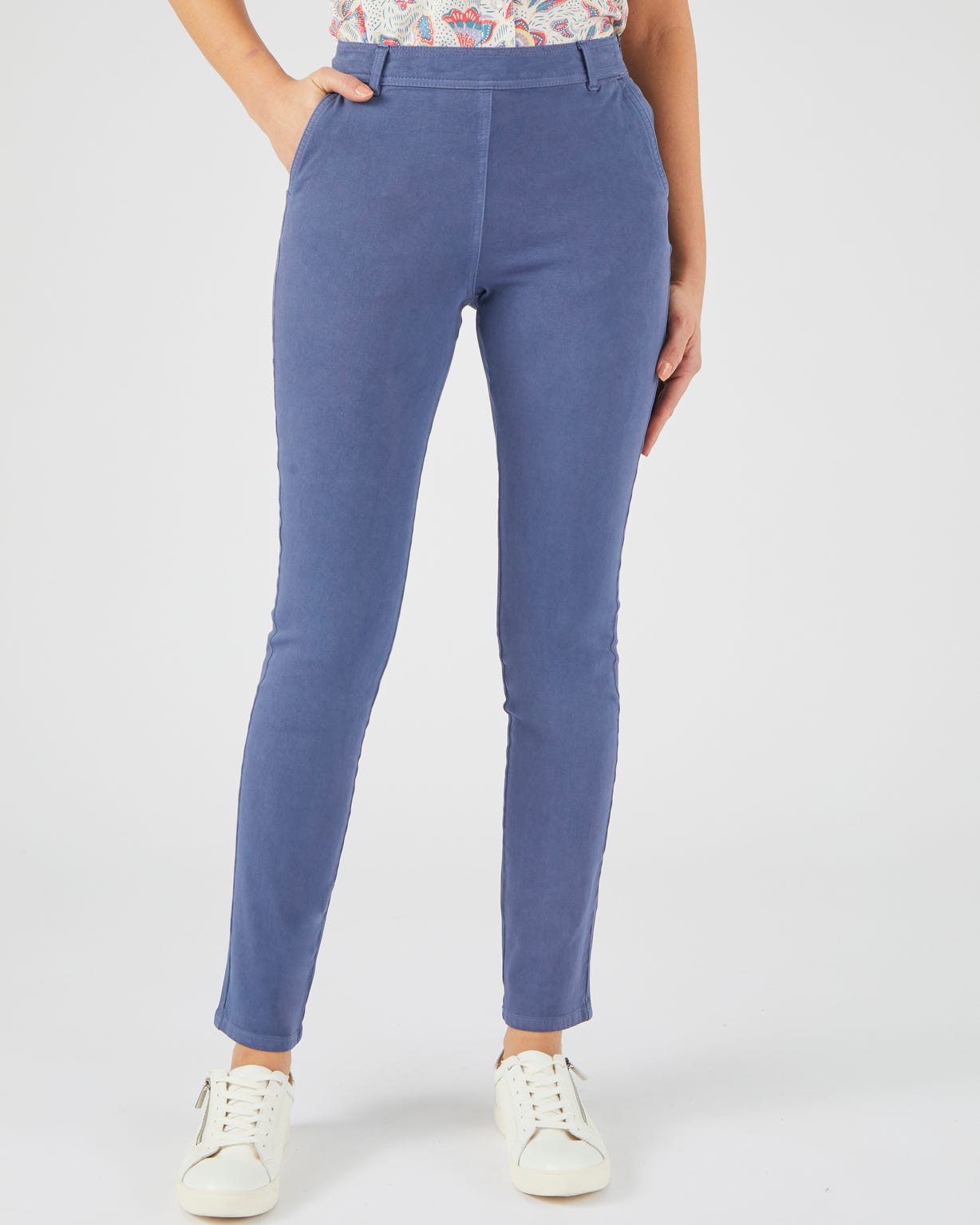 Pantalon bi-stretch effet ventre plat