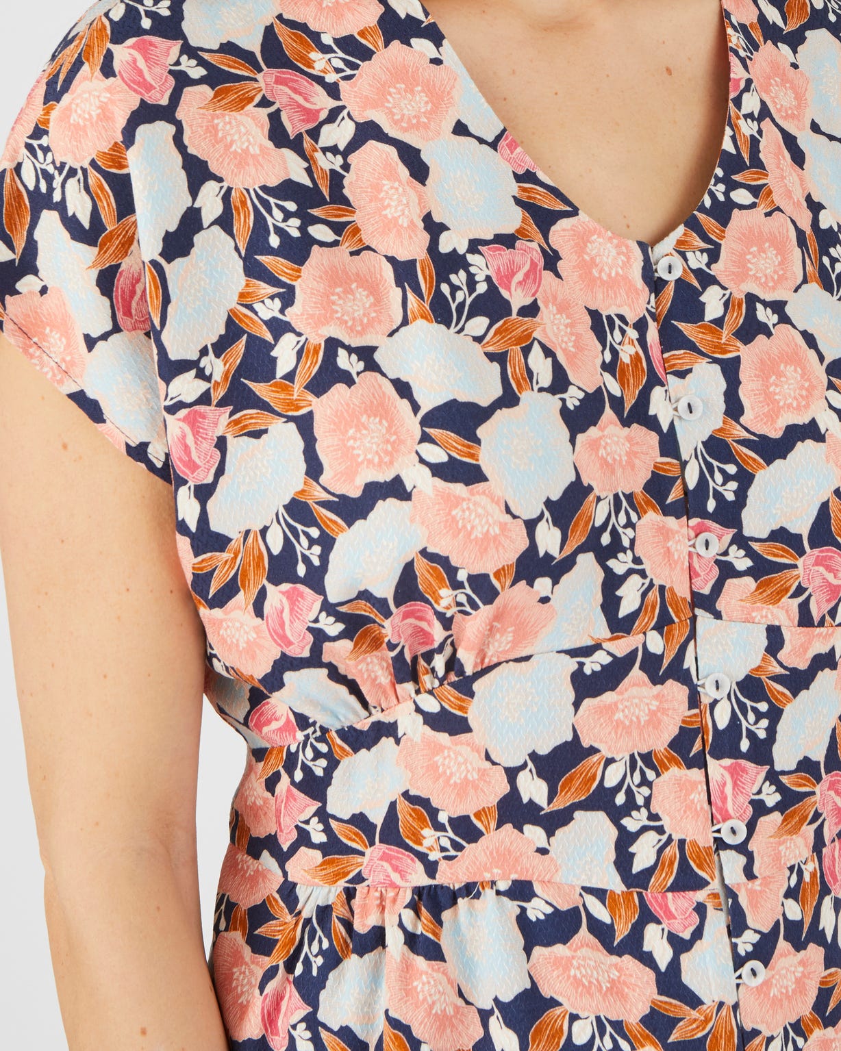 Top imprimé à basque