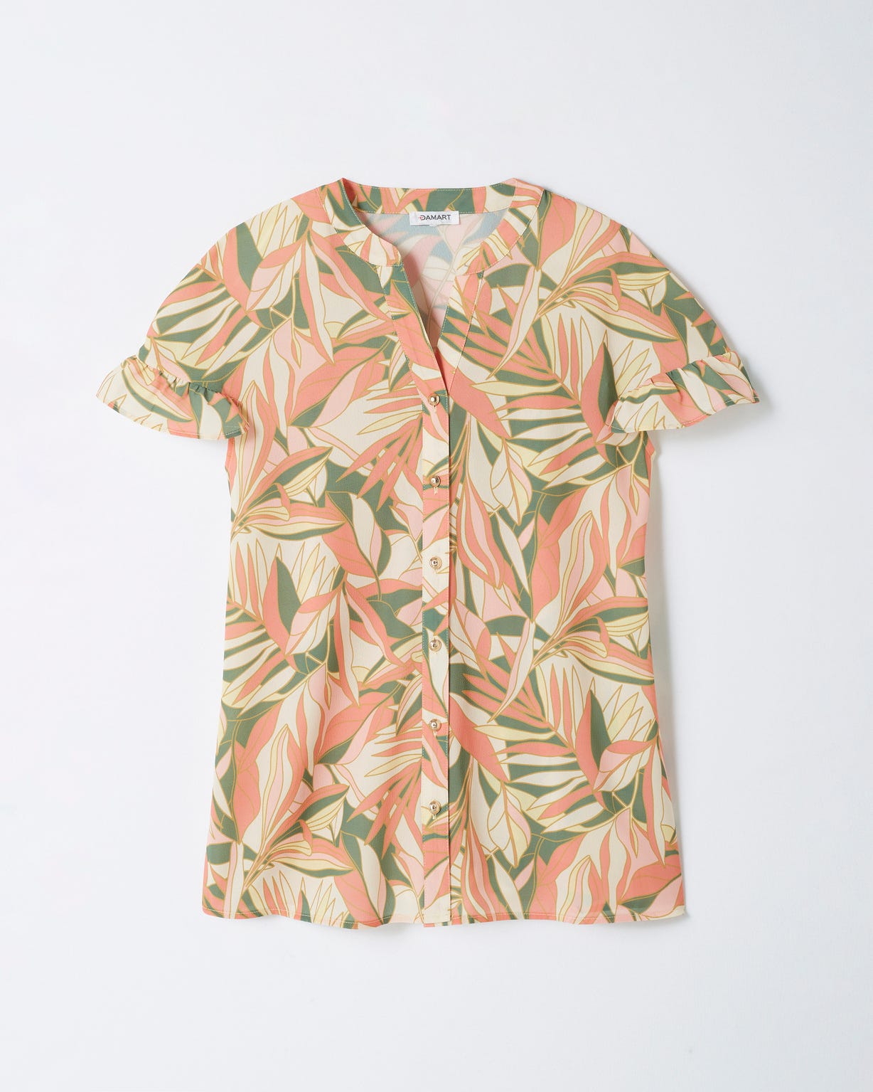 Chemisier crêpe manches volantées