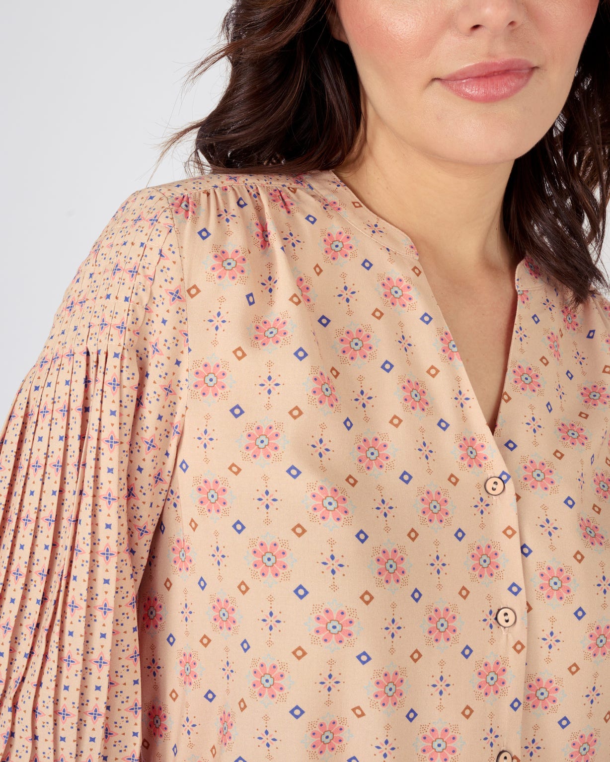 Chemisier manches plissées pure viscose