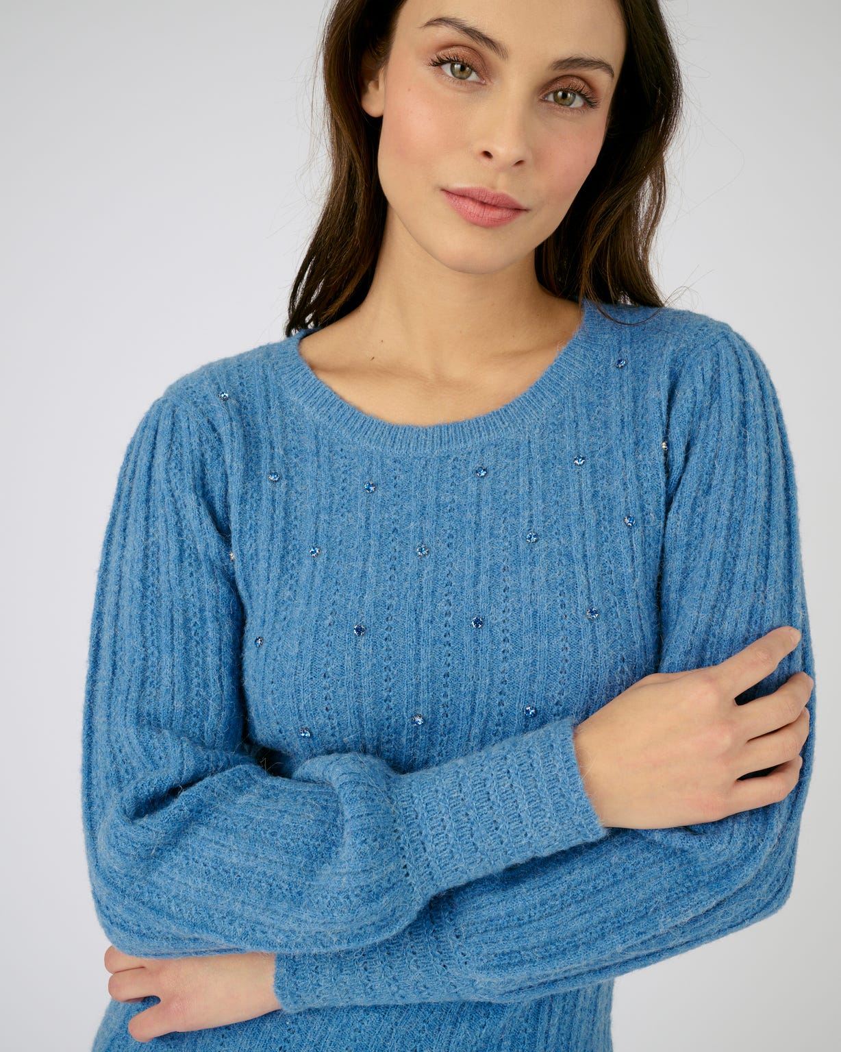 Pull mélange alpaga à strass