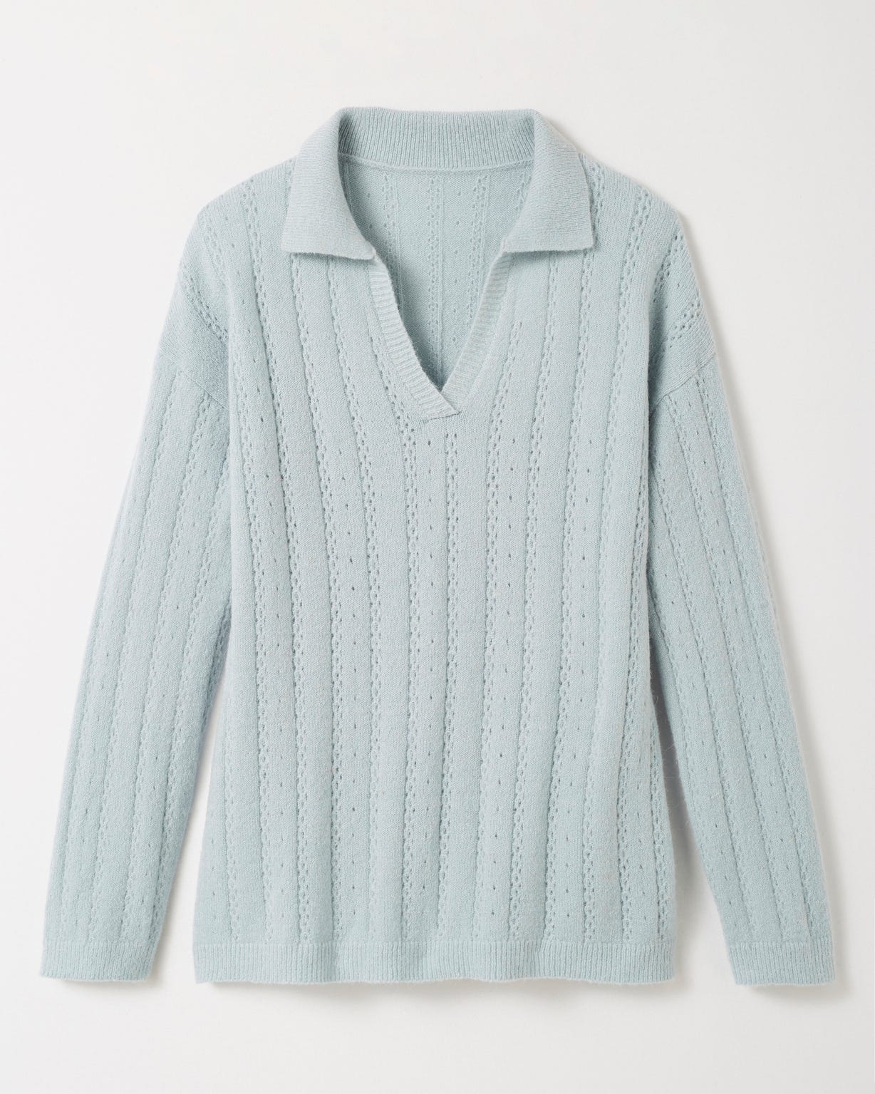 Pull col polo mélange alpaga