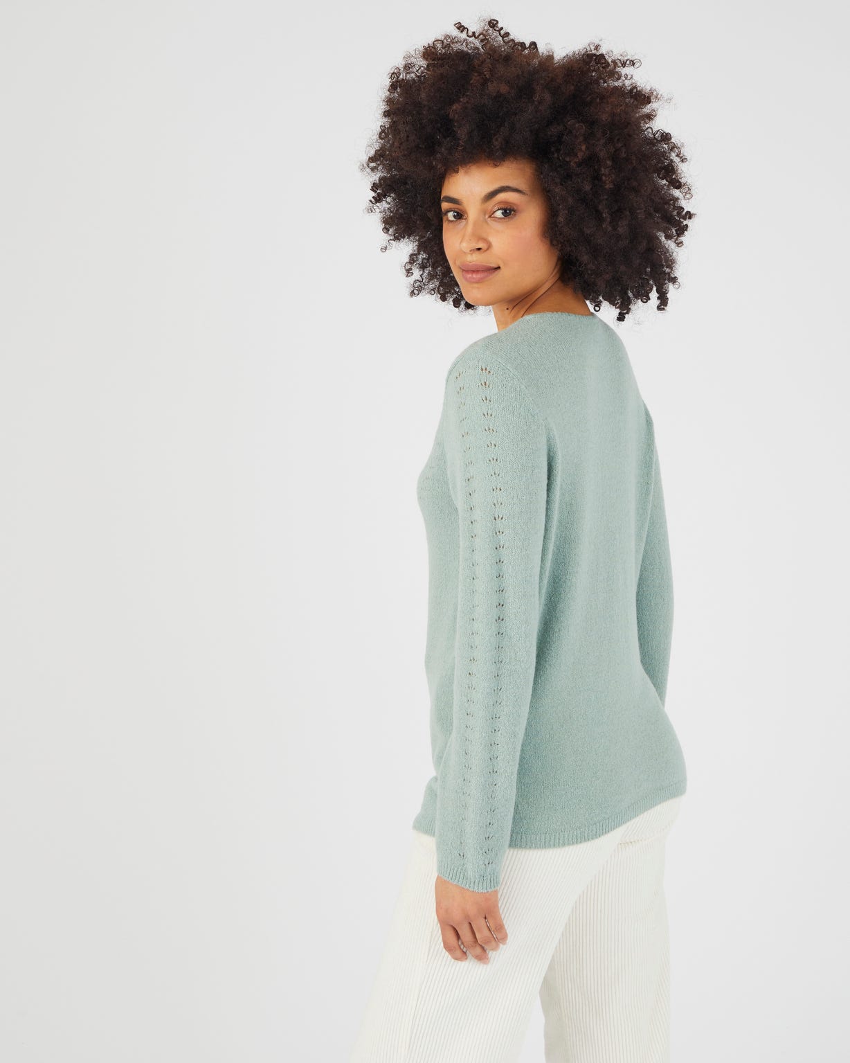 Pull maille ajourée mélange alpaga