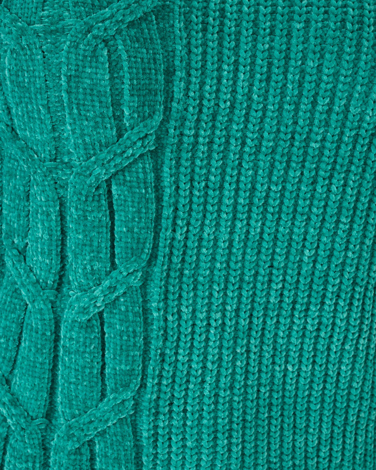 Pull maille chenille torsadé