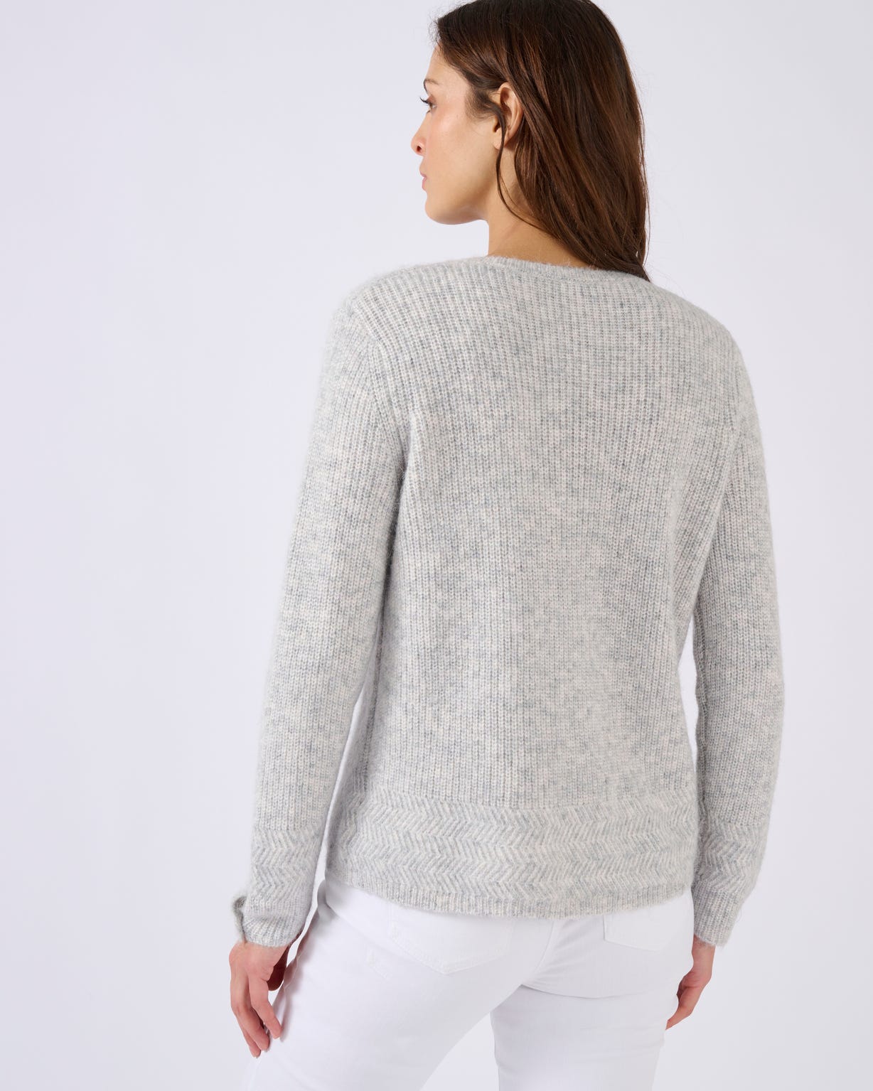 Cardigan maille perlée mélange alpaga