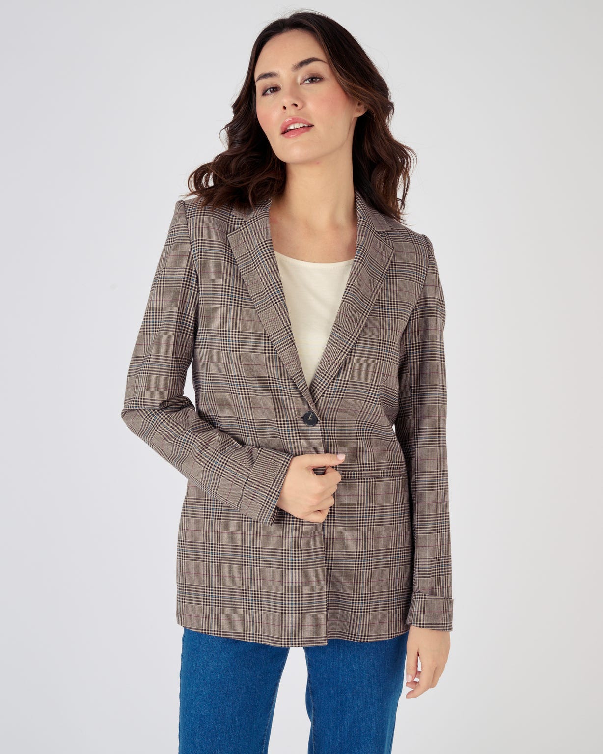Veste de tailleur à carreaux