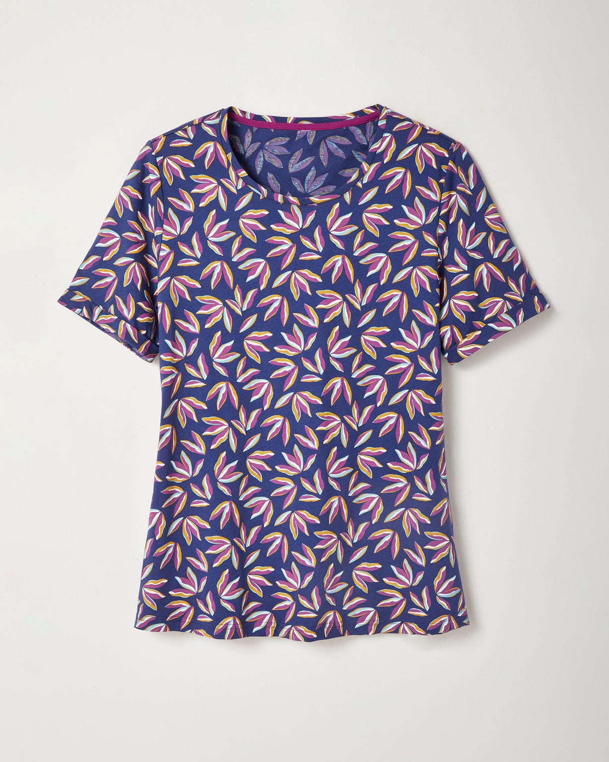 Tee-shirt de pyjama manches courtes pur coton peigné