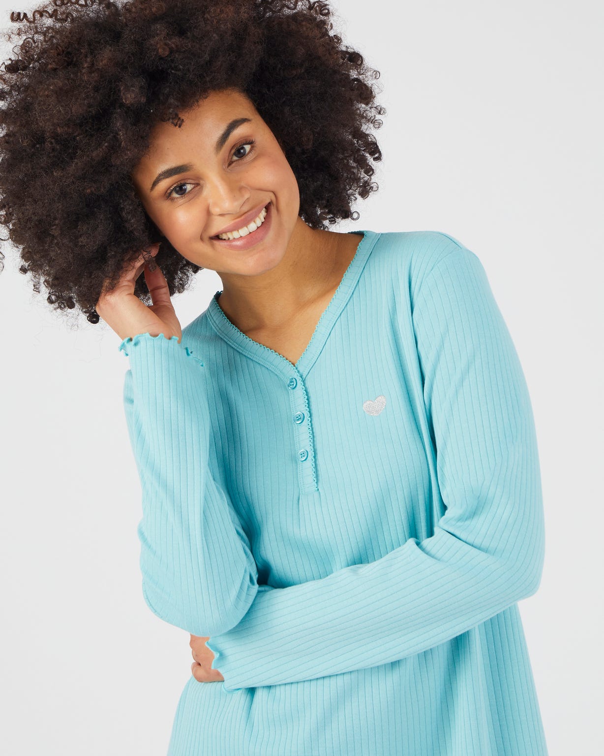 Chemise de nuit maille côtelée