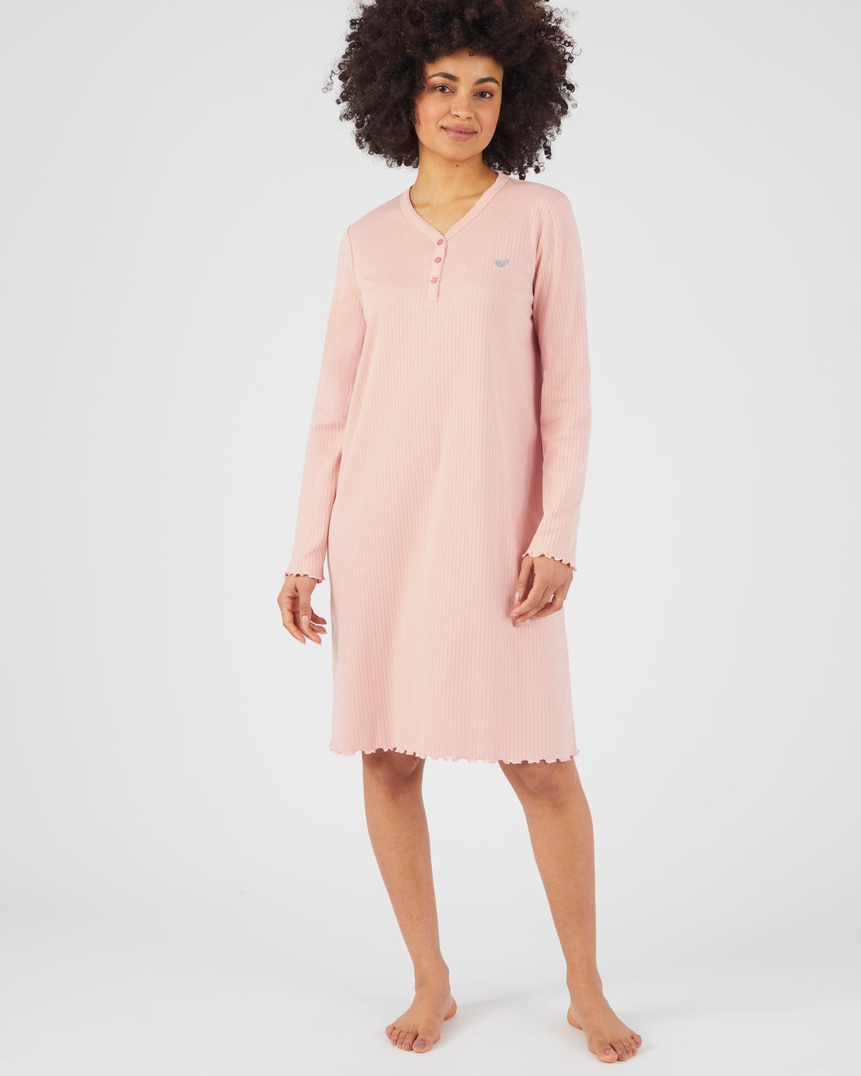 Chemise de nuit maille côtelée