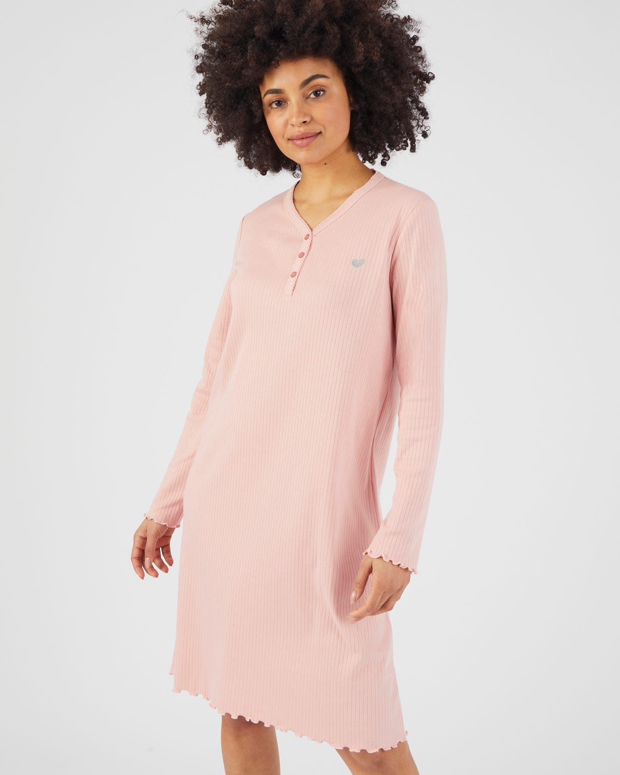 Chemise de nuit maille côtelée