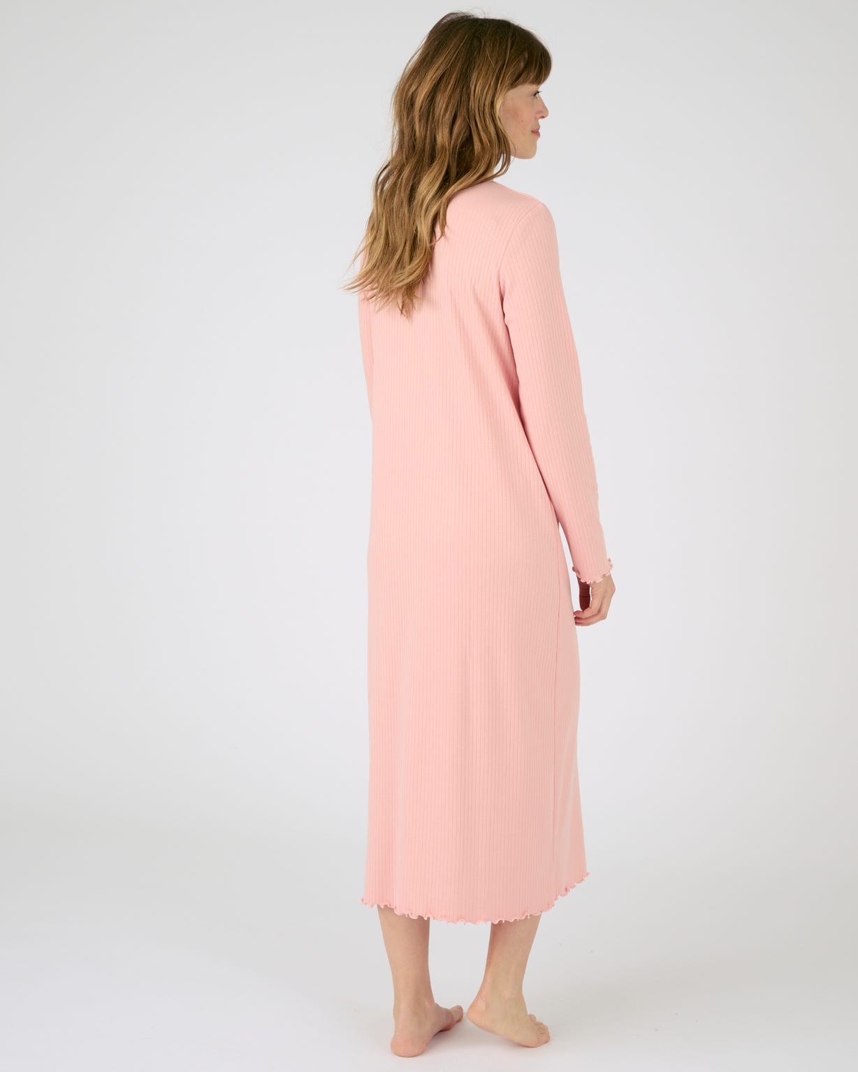 Chemise de nuit maille interlock côtelée douce et souple