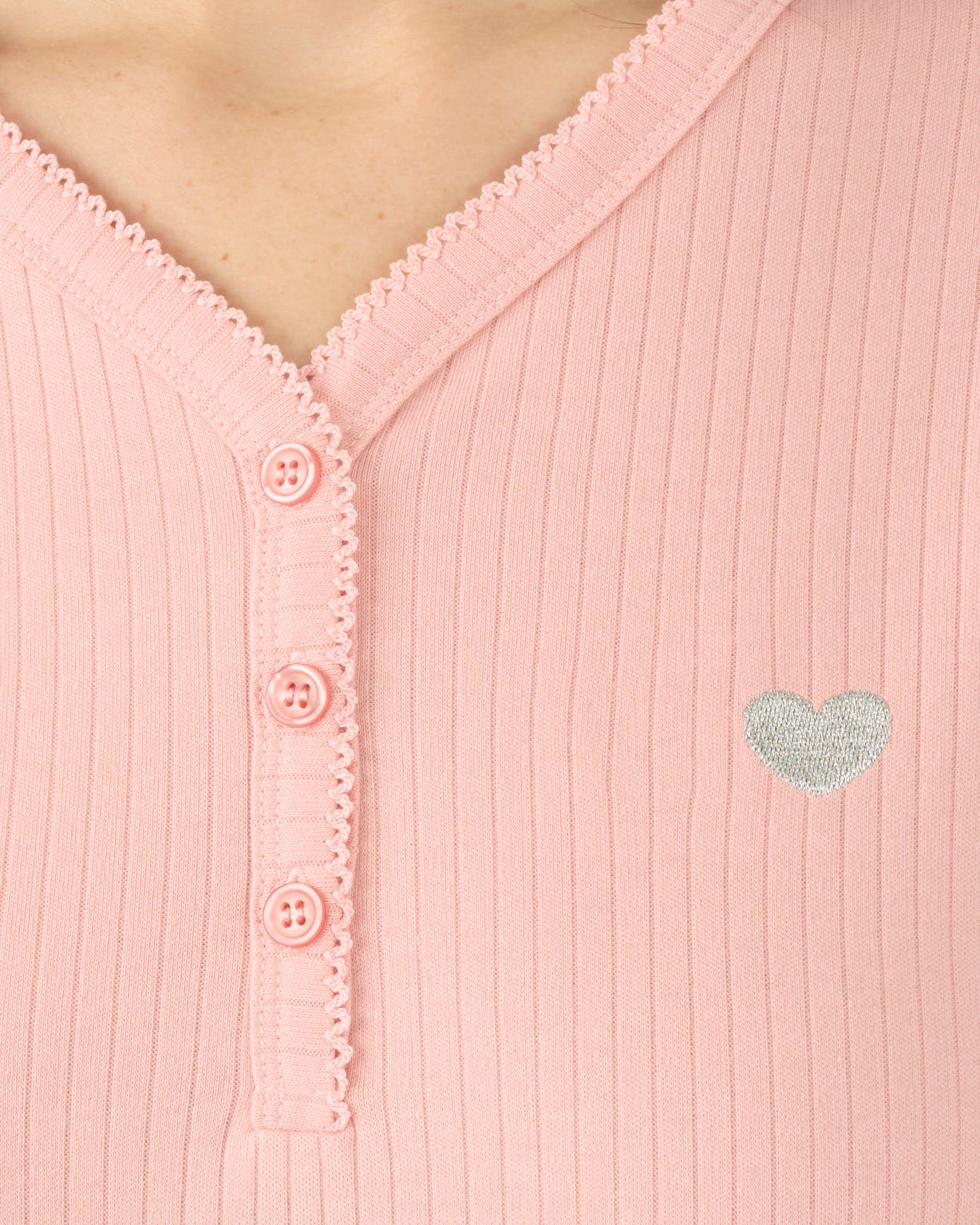 Chemise de nuit maille interlock côtelée douce et souple