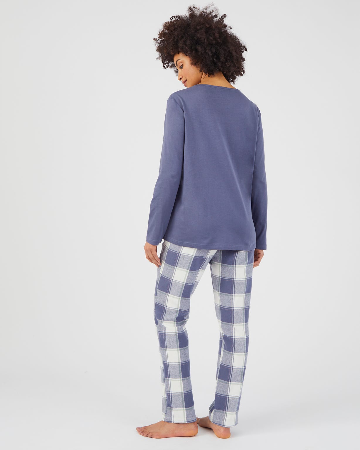 Tee-shirt de pyjama manches longues maille jersey intérieur doux
