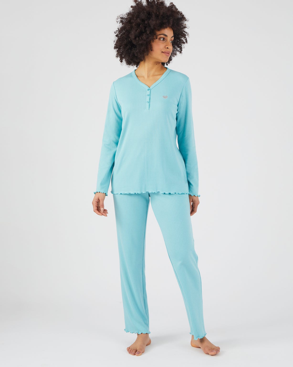 Pyjama maille côtelée