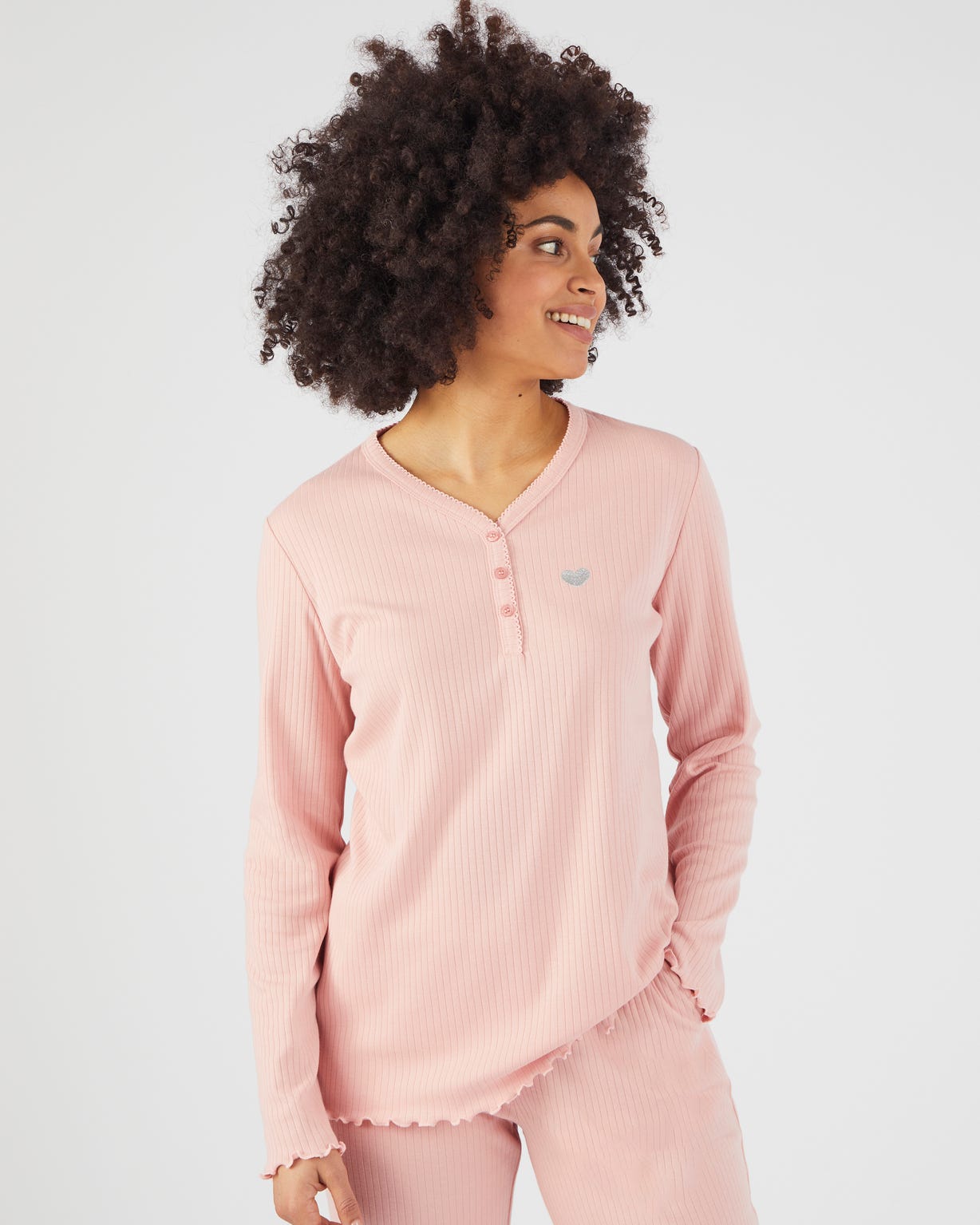 Pyjama maille côtelée