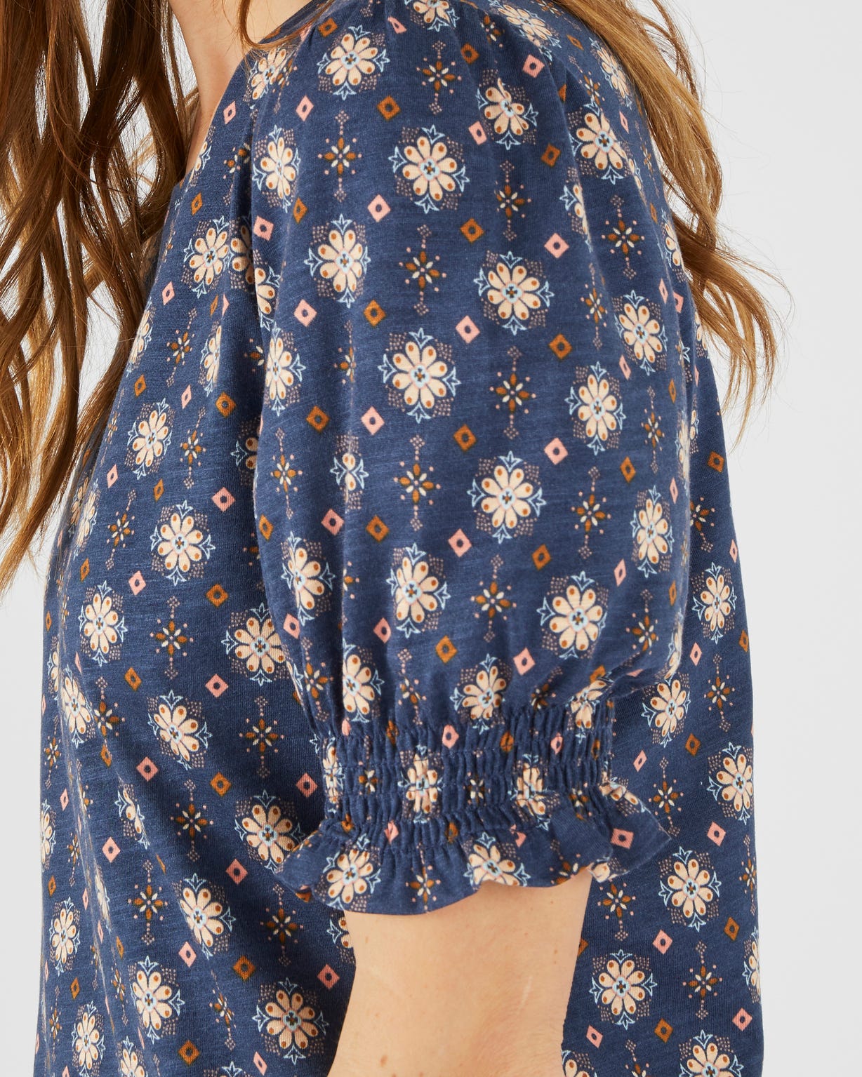 Tee-shirt manches smockées