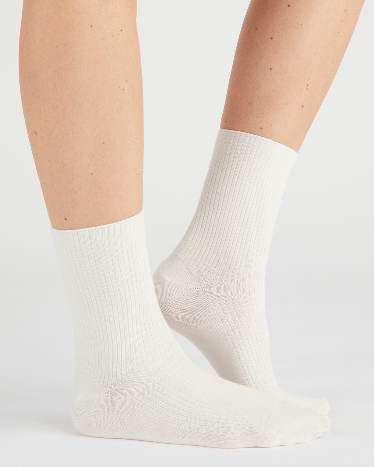 Lot de 2 paires de chaussettes maille côtelée coton biologique