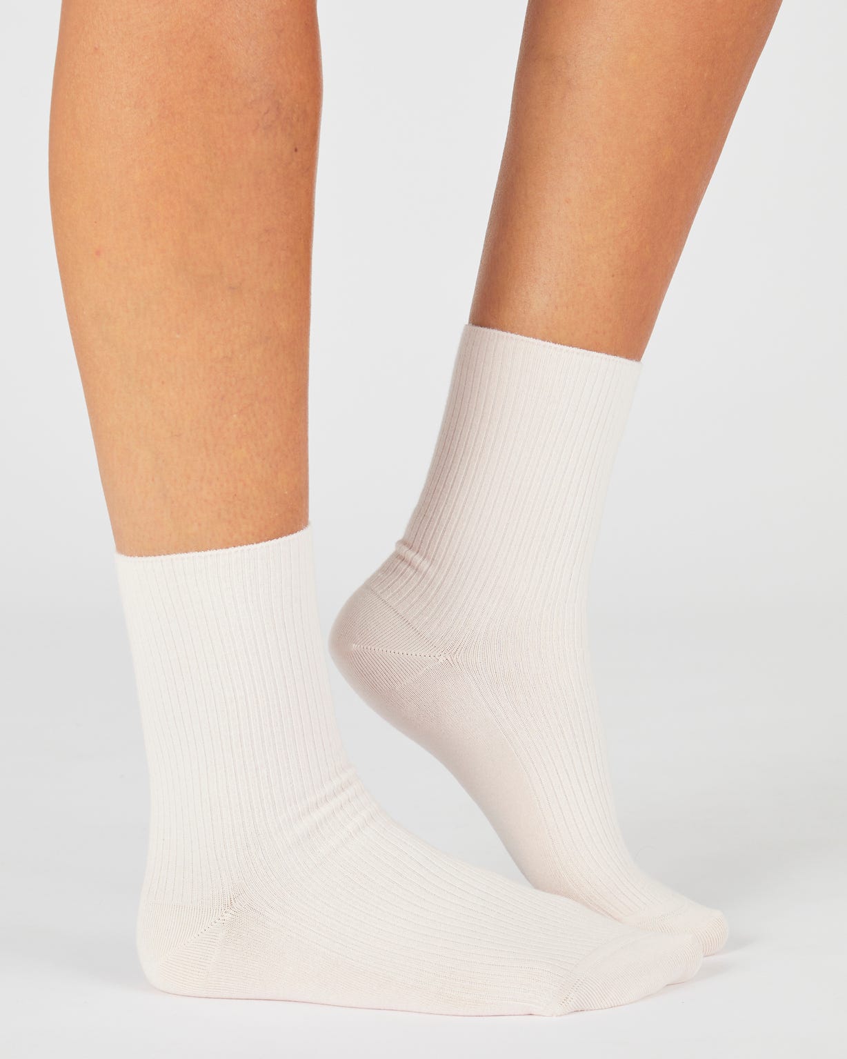 Lot de 2 paires de chaussettes maille côtelée coton biologique