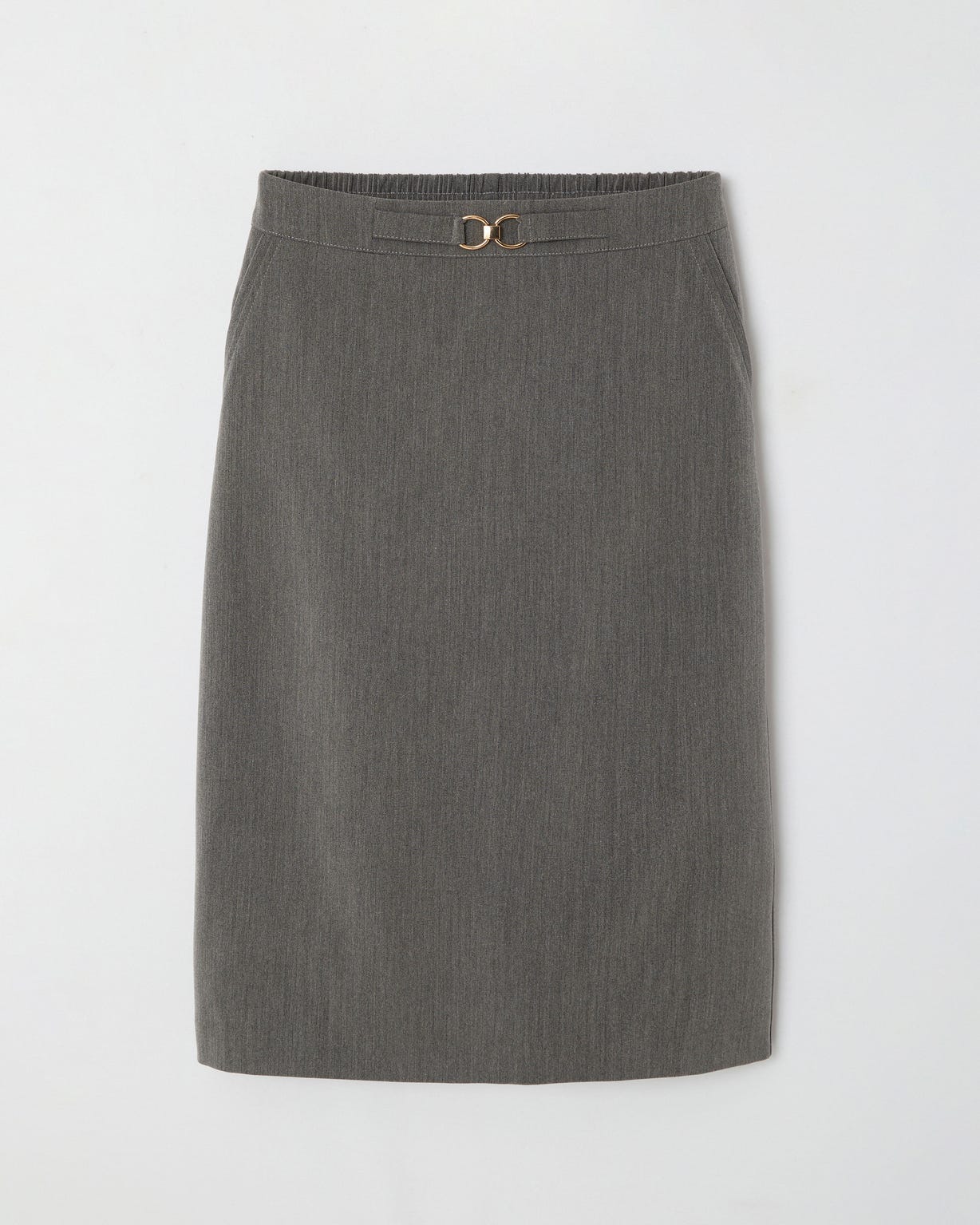 Jupe droite enfilable boucle fantaisie