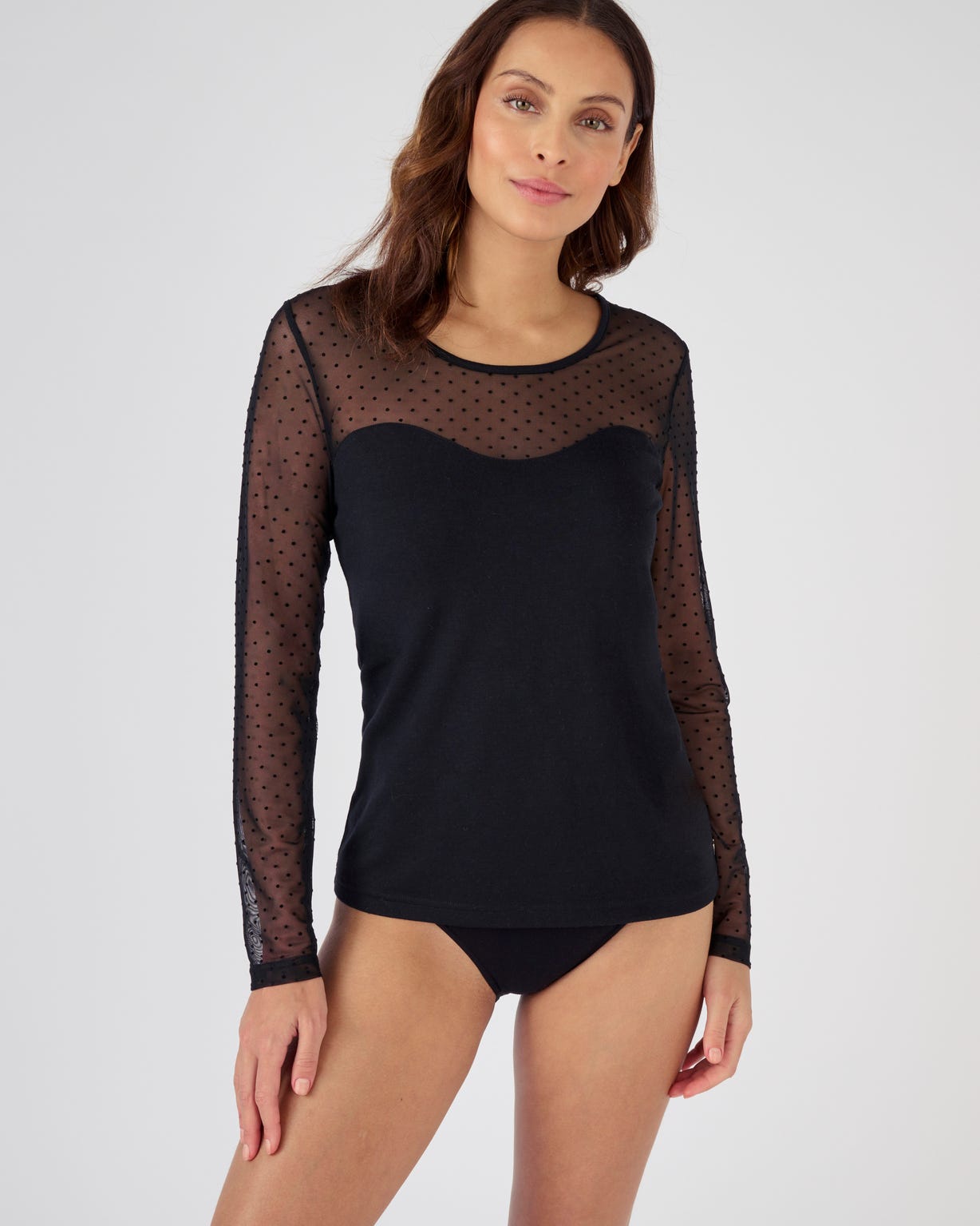 T-shirt tulle plumetis Thermolactyl