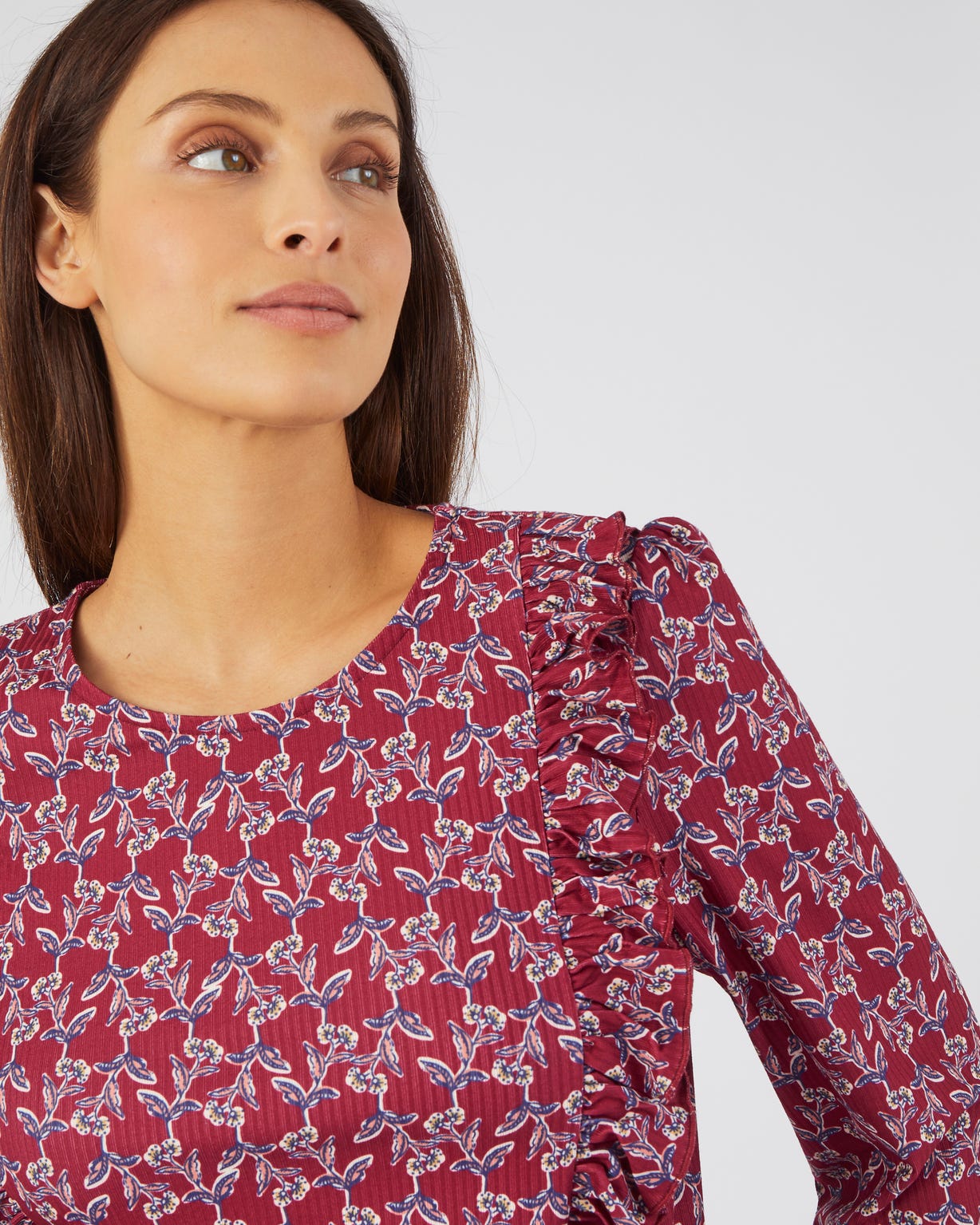 Tee-shirt en maille, finement côtelée