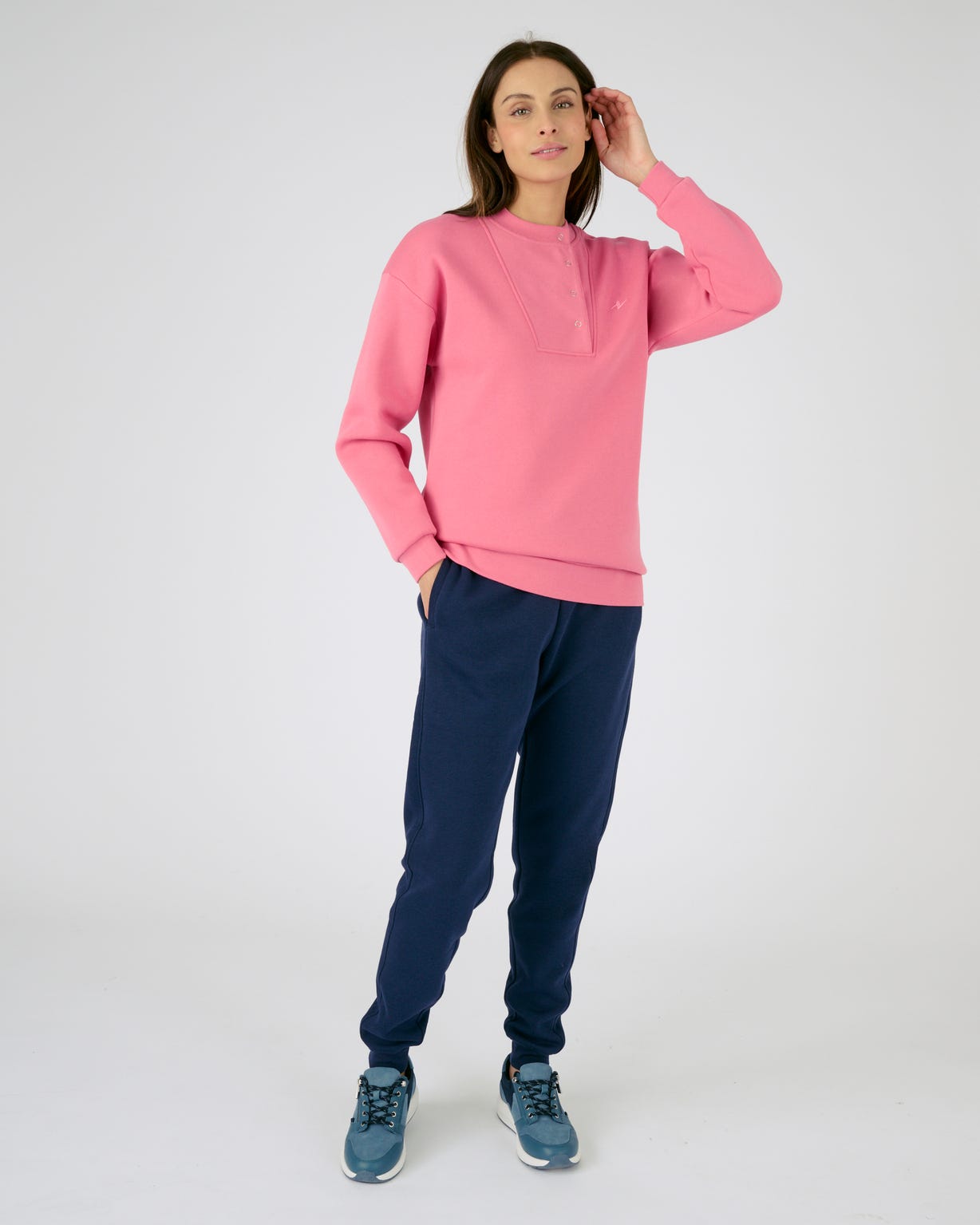 Sweat-shirt finitions bord-côtes Thermolactyl