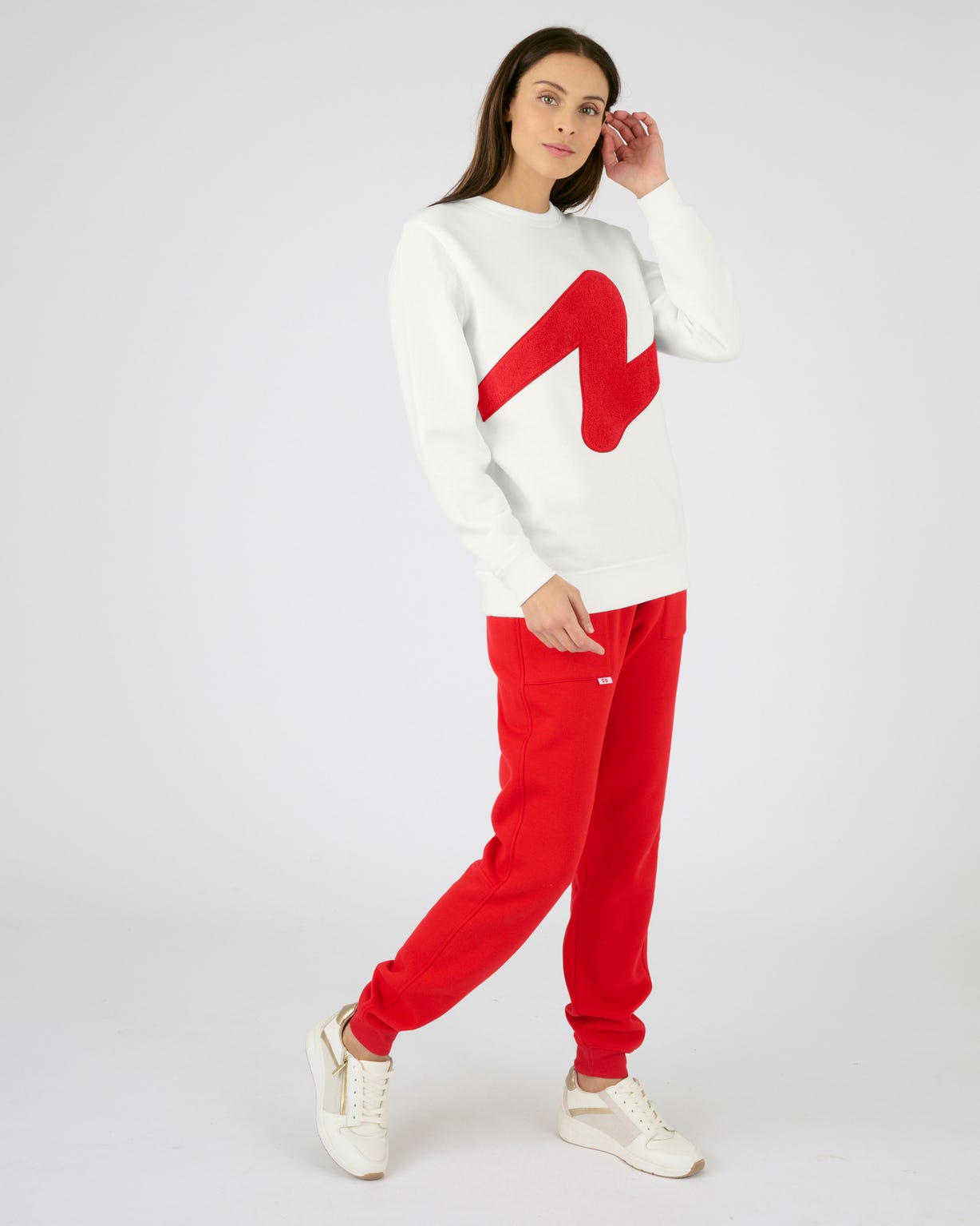 Sweat-shirt molletonné à motif placé Thermolactyl