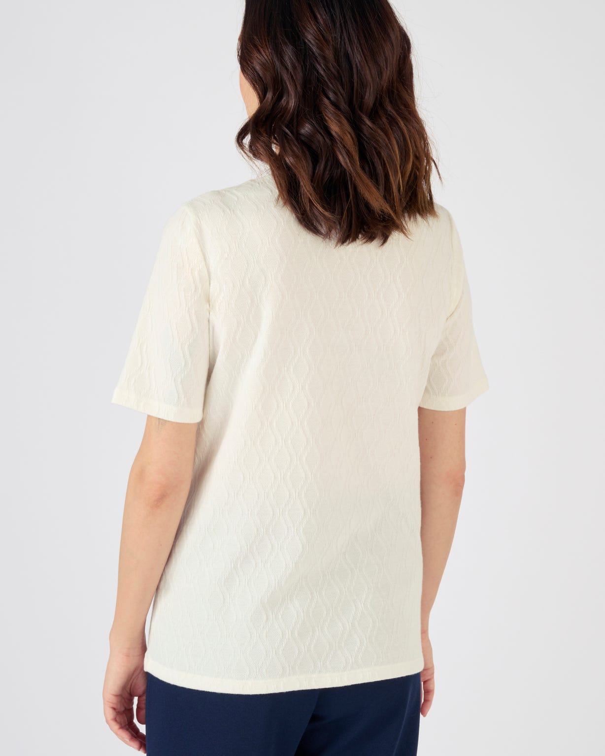 T-shirt maille jacquard reliéfée