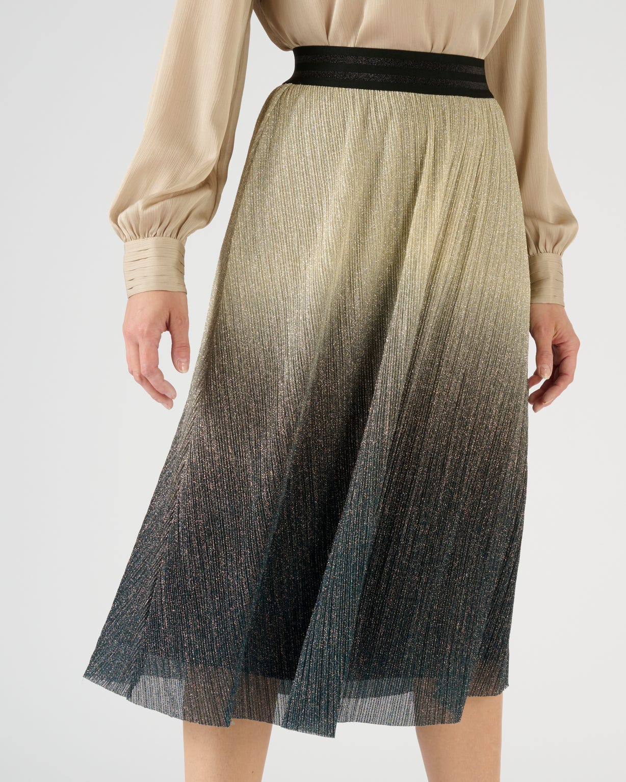 Jupe plissée irisée
