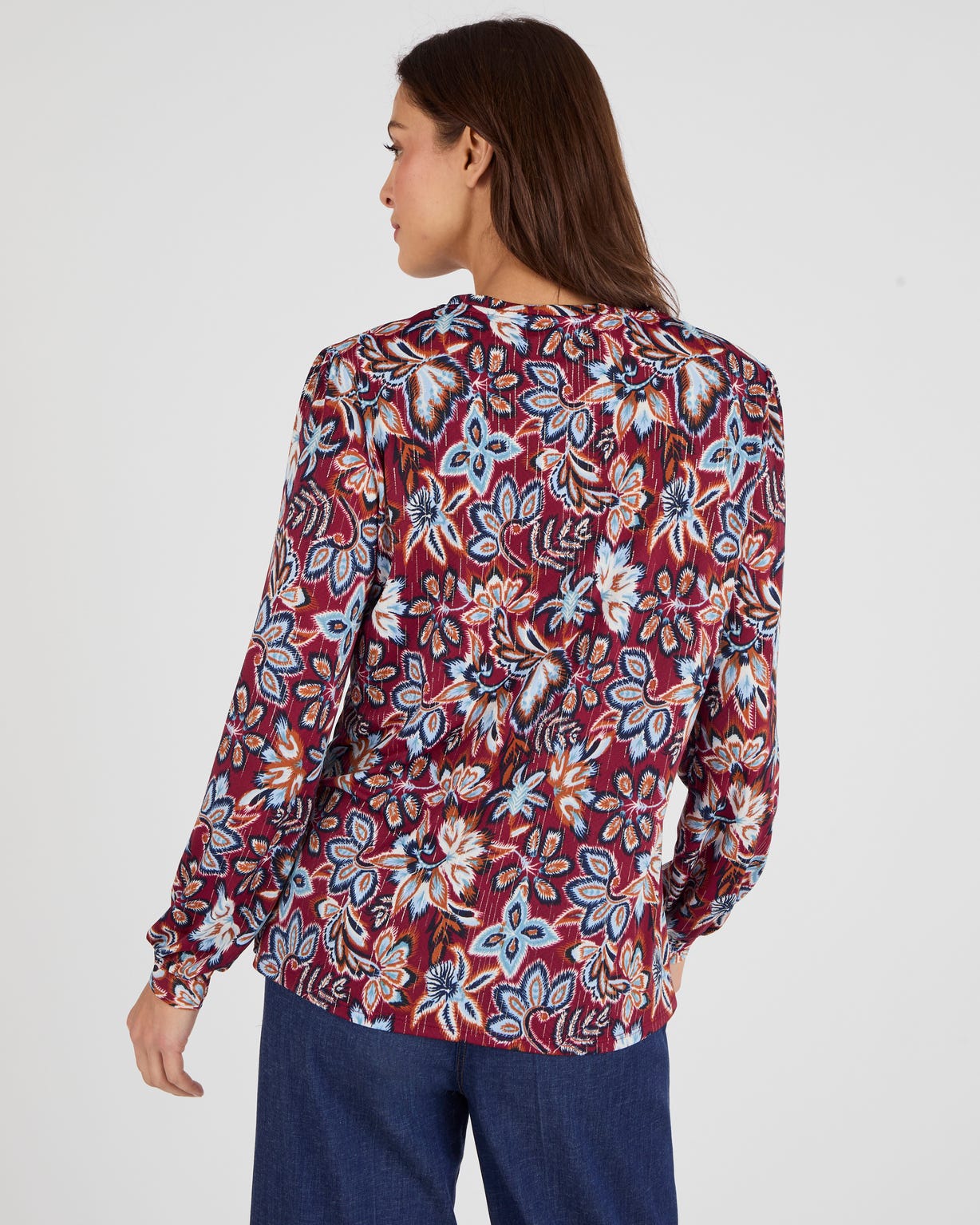 T-shirt maille crêpe stretch fil brillant