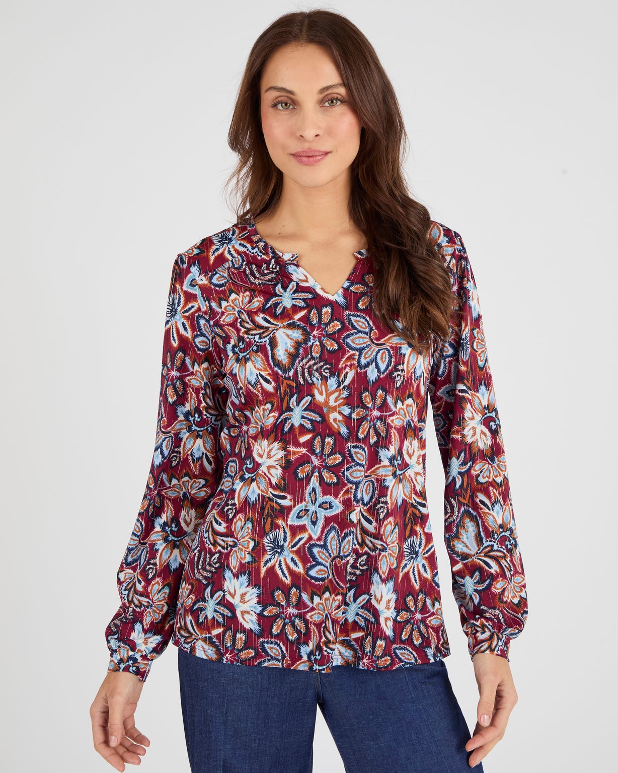 T-shirt maille crêpe stretch fil brillant