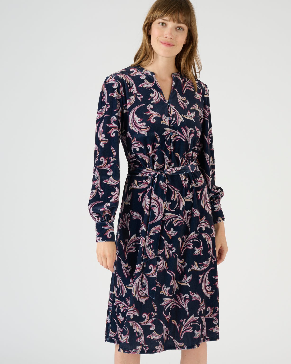 Robe en velours imprimé
