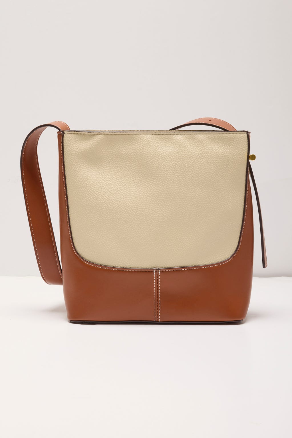 Sac forme seau bicolore