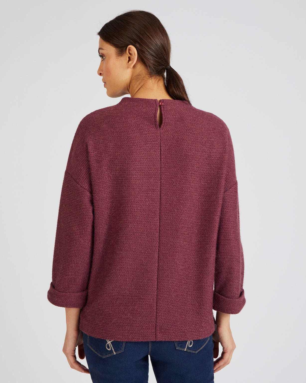 T-shirt en maille chaude jacquard