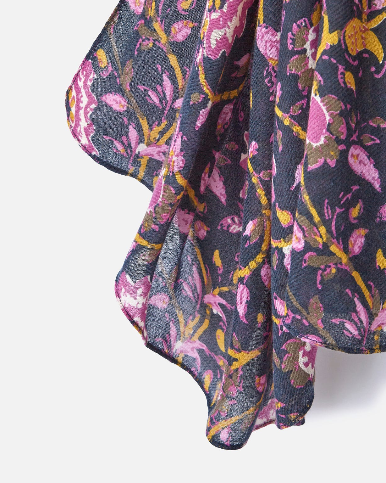 Foulard imprimé à fleurs sergé