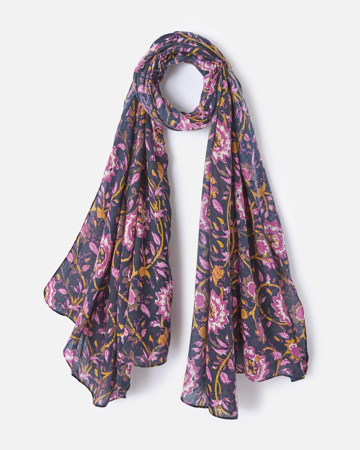Foulard imprimé à fleurs sergé