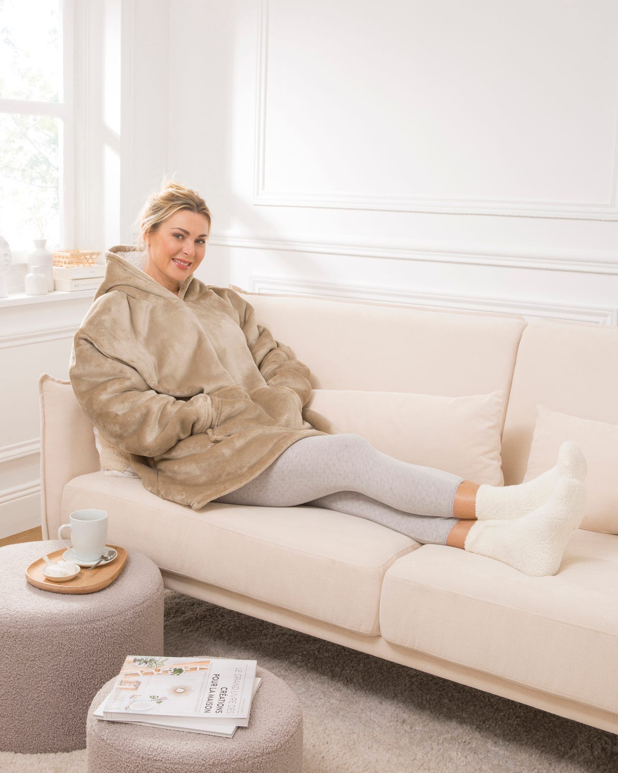 Sweat plaid à capuche