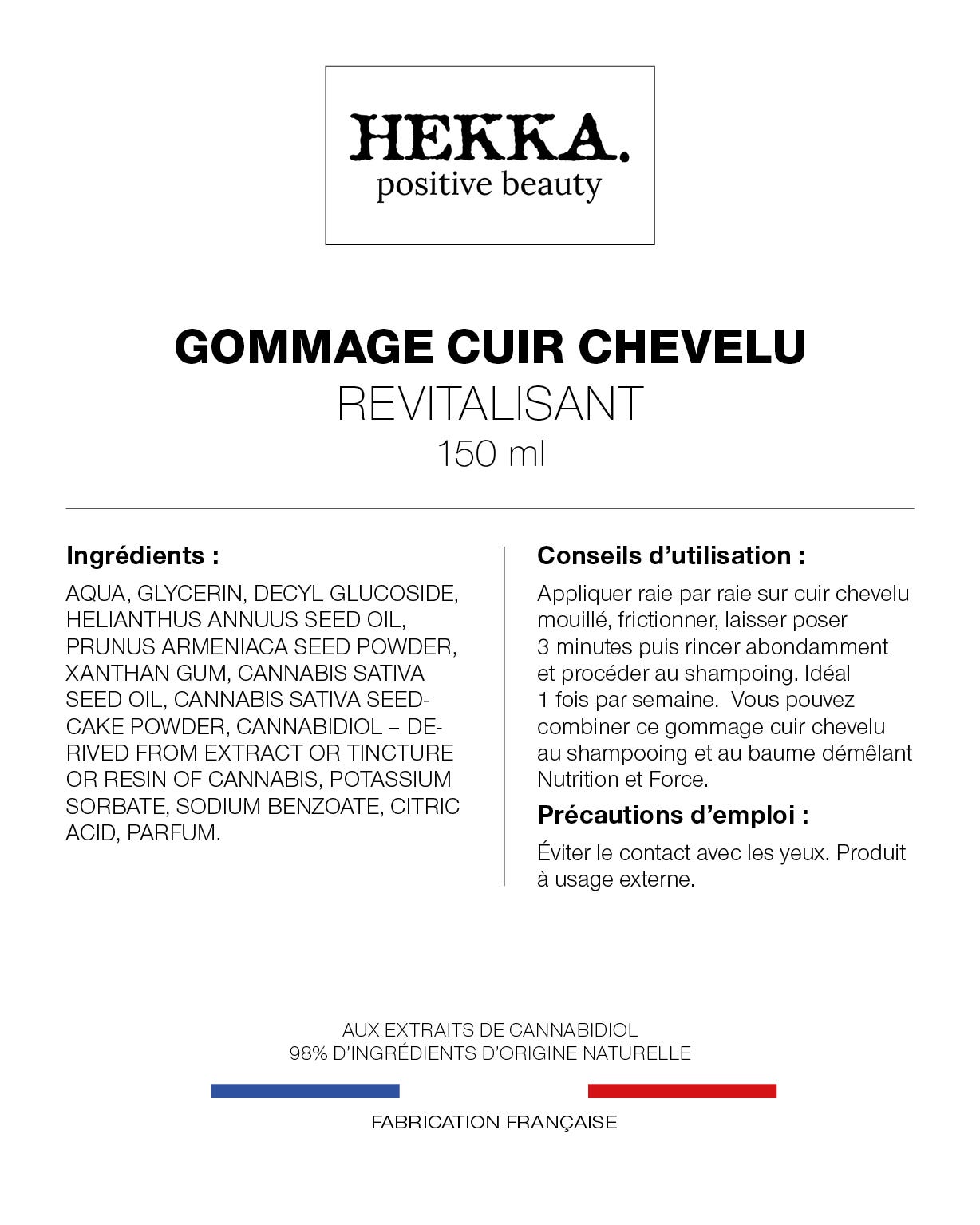 Gommage cuir chevelu revitalisant Hekka