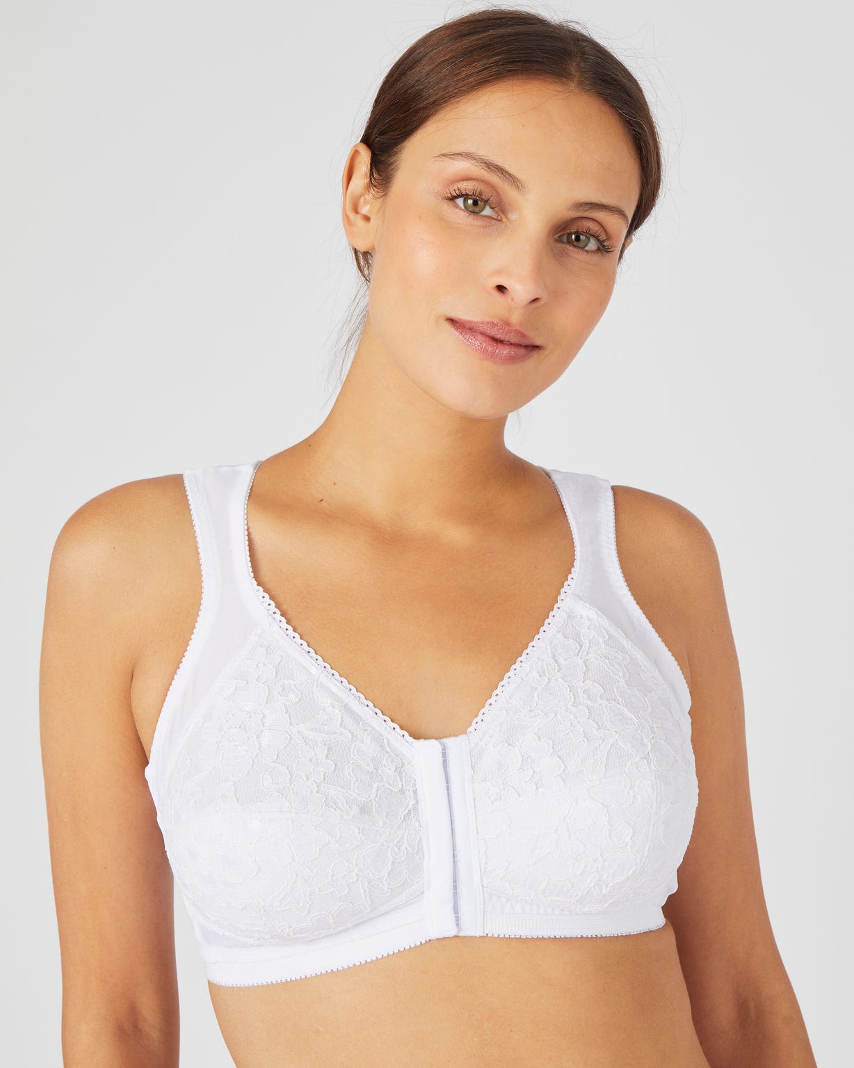 Soutien-gorge dos droit sans armatures ouvert devant