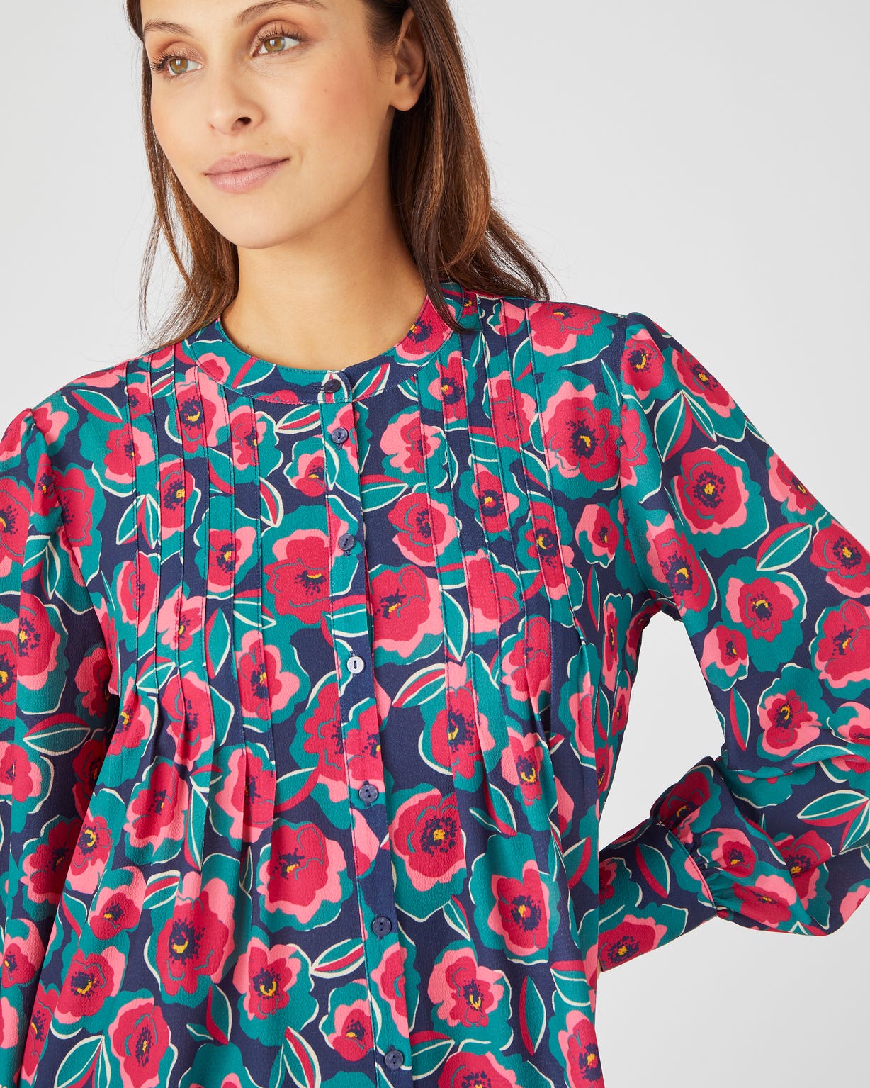 Chemisier crêpe fluide reliéfé